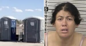 Las Cruces, New Mexico Mom drops newborn in portable toilet leaving baby to drown.