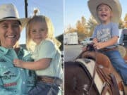 Kelsie and Ryan Domer rodeo competitor 3-year-old daughter, Oaklynn Rae Domer dies in freak accident after horse falling on mom and toddler.