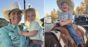 Kelsie and Ryan Domer rodeo competitor 3-year-old daughter, Oaklynn Rae Domer dies in freak accident after horse falling on mom and toddler.