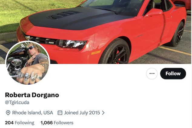 Robert Dorgano X account, @Tgirlcuda. 