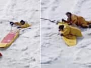 Cape cod couple fall through ice in Eastham, Massachusetts. Woman's body recovered trapped under ice along Bee's river as search for missing husband continues.