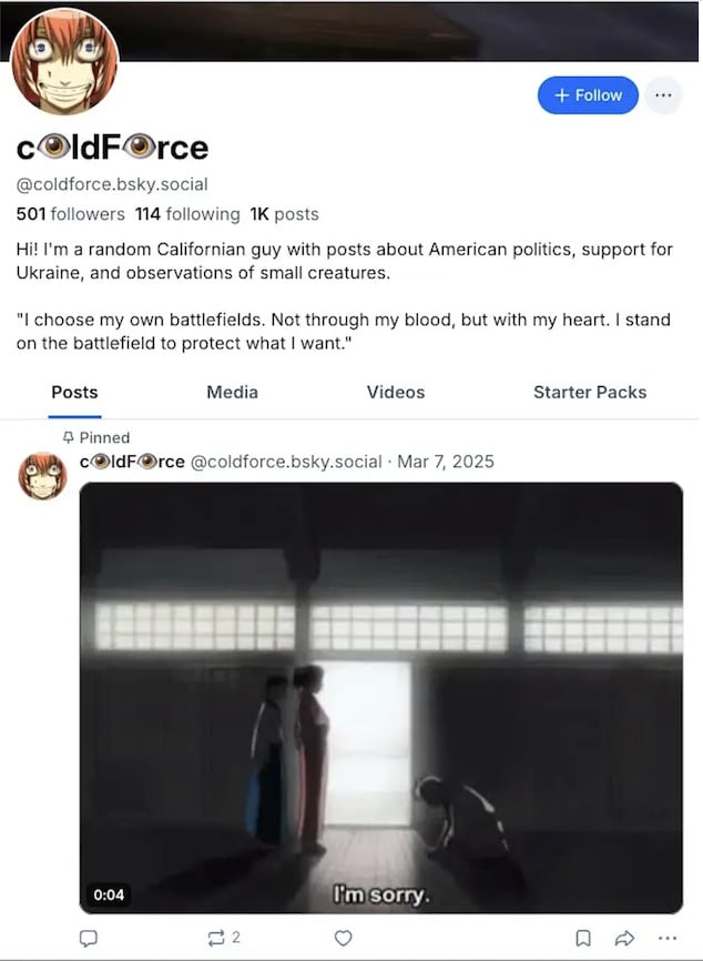 WHCD shooting suspect, BlueSky Coldforce' account included posts critical of Trump administration policies.