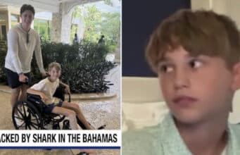 Parker Roll, Friendswood, Texas 12-year-old boy survives Bahamas shark attack.