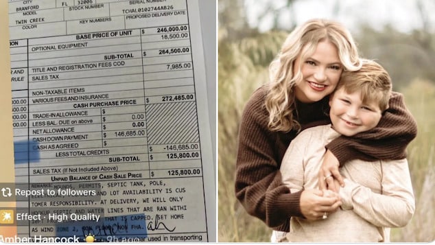 Mom & son homeless after $146,000 deposit to mobile home company