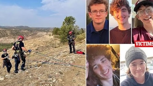 Grand Junction, Colorado accident kills five teen friends after car plunges off steep hill.