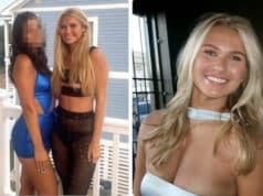 Kristin Sargent University of Georgia (UGA) student survives falling out of 8th floor window after falling out of Rambler building while dancing on sofa couch.