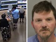 Marshall Dixon, Tulsa, Oklahoma man arrested trying to kidnap child from mom's Walmart shopping cart.