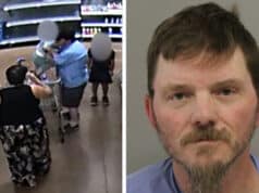 Marshall Dixon, Tulsa, Oklahoma man arrested trying to kidnap child from mom's Walmart shopping cart.